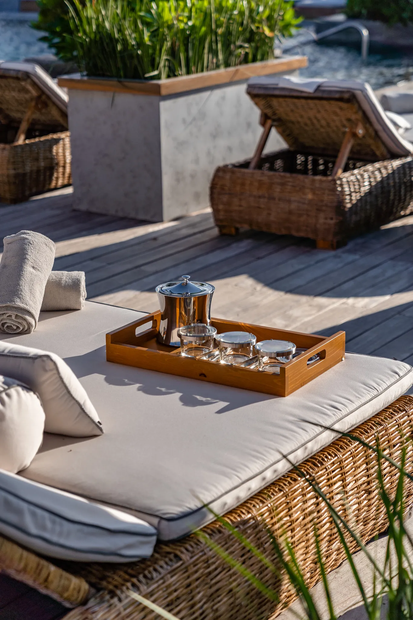 Luxury rooftop pool with attentive service and ocean views at Impression Moxché by Secrets.